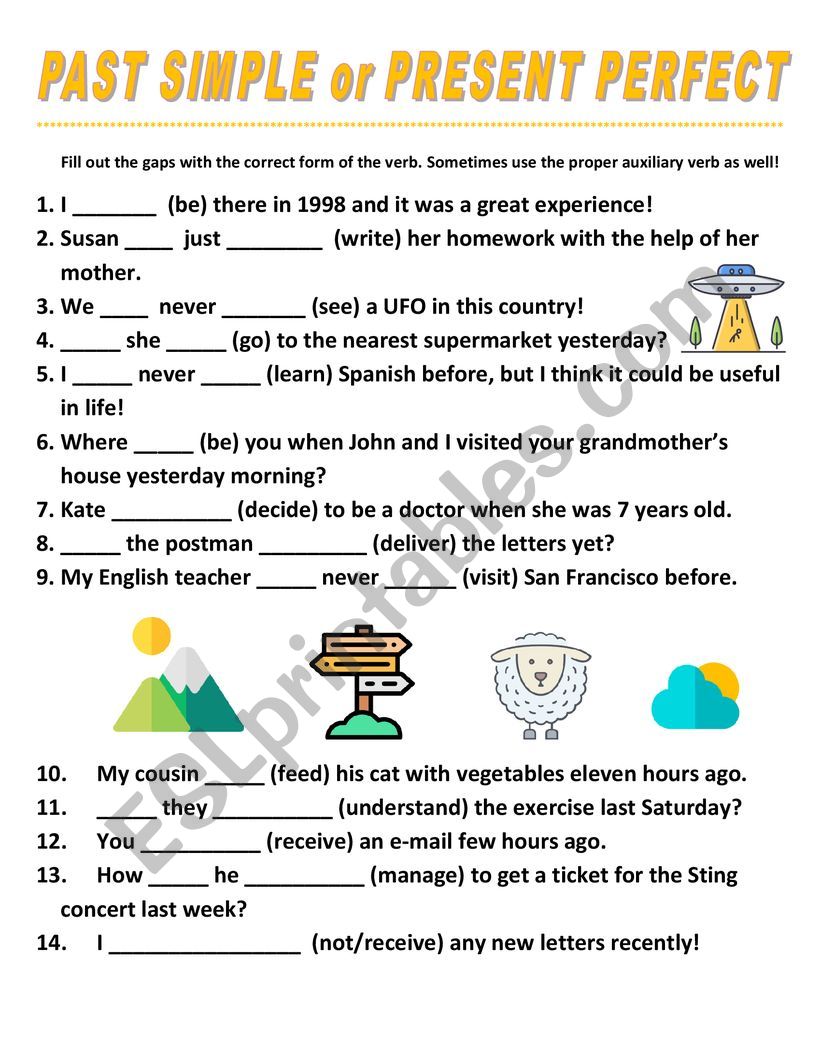 PAST SIMPLE or PRESENT PERFECT [with KEY]